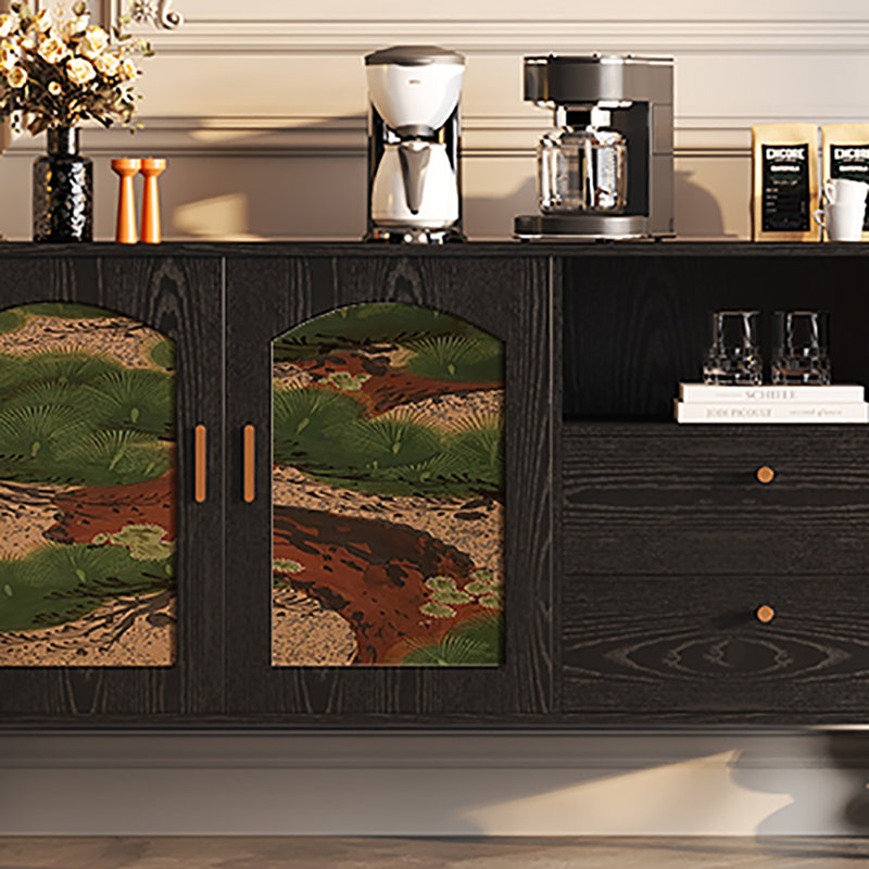 Buffet grande capacité 59,1 po, Noir/vert