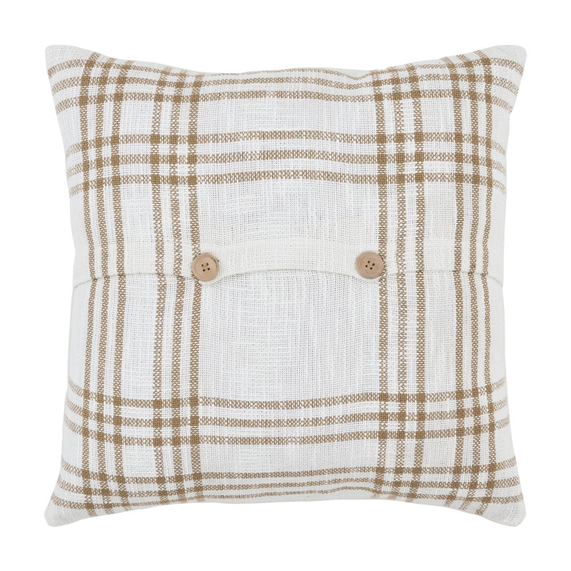 Coussin Attica, Brun clair doré / blanc doux