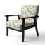 Fauteuil d'appoint rembourré blanc Mandalas Chrysanthemum Boho