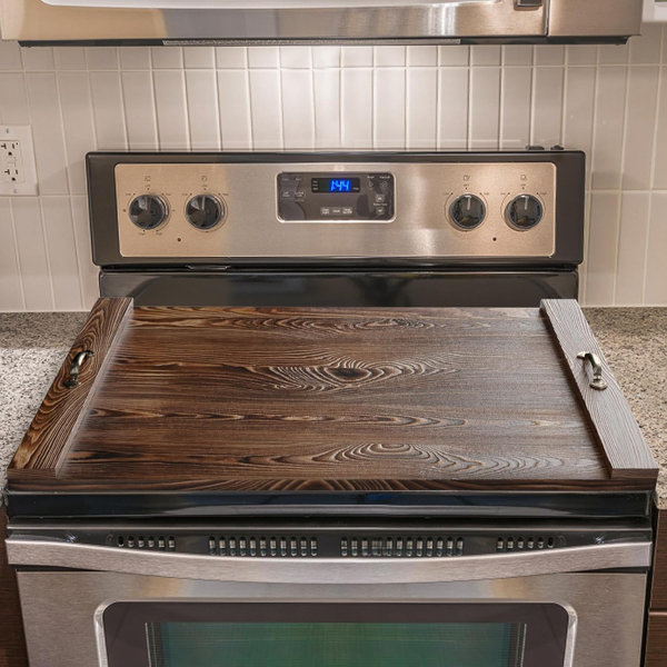 CHUANGWENYI Wood Stove Cover With Handles, Gas Stove Top Cover, Stove ...