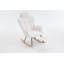 Chaise berçante rembourrée en tissu avec repose-pieds et dossier haut Teddy-37624799