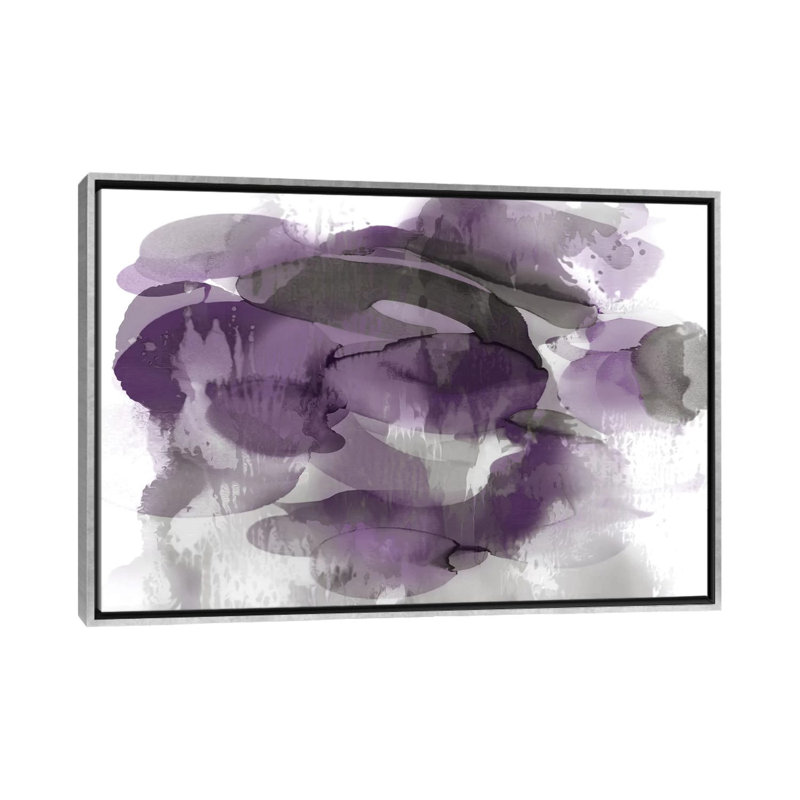 " Amethyst Flow II " by Kristina Jett, 26" H x 40" W, Framed Print Without Mat, Silver