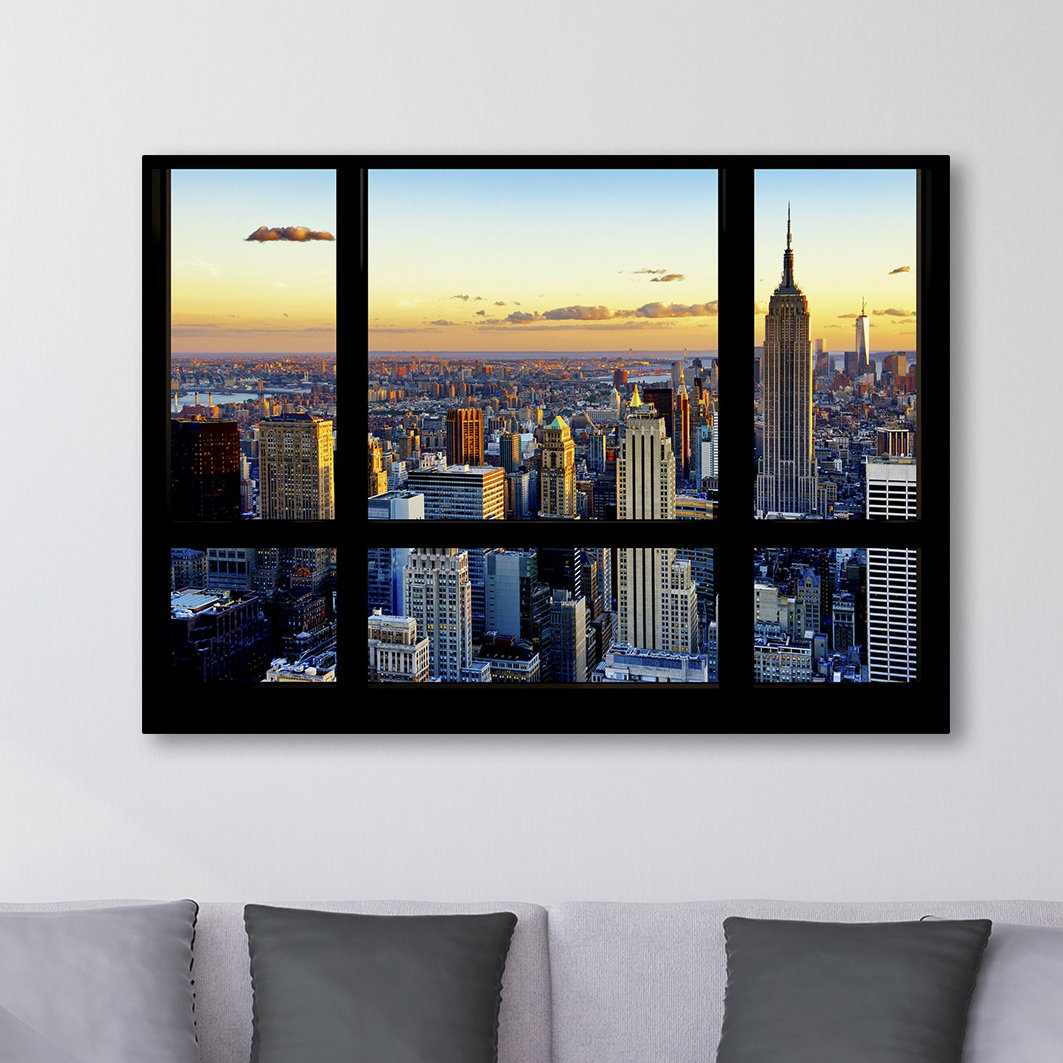 " Window View NYC Sunset 2 " by Philippe Hugonnard Trademark Fine Art