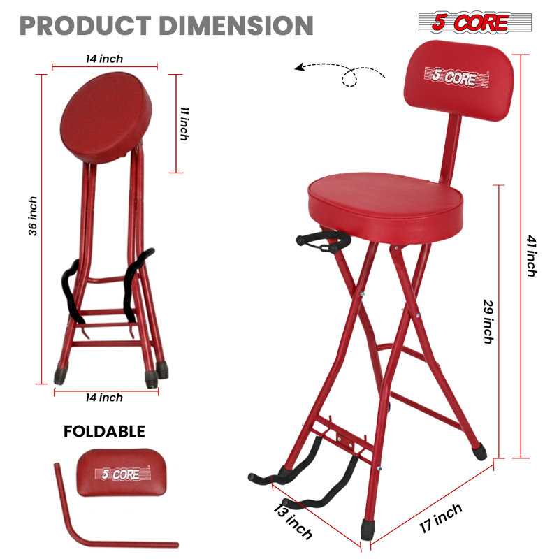 Tabouret 5Core, Rouge