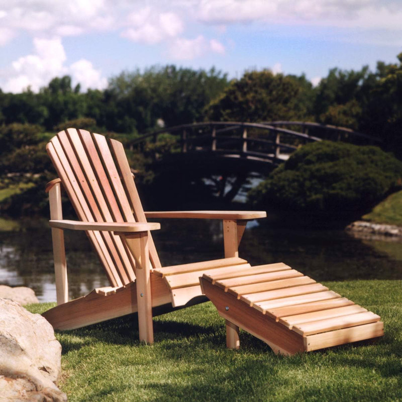 Fauteuil Adirondack et repose-pieds 