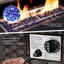 44'' x 27.5'' Outdoor Rectangular Rattan Propane Gas Fire Pit Table for Outside Patio