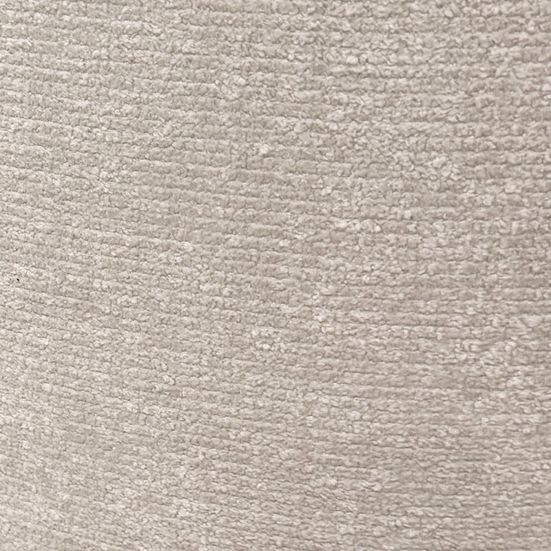 Modern Fabric and Solid Wood Round Storage Ottoman, Modern Round Storage Ottoman - Oat/Natural
