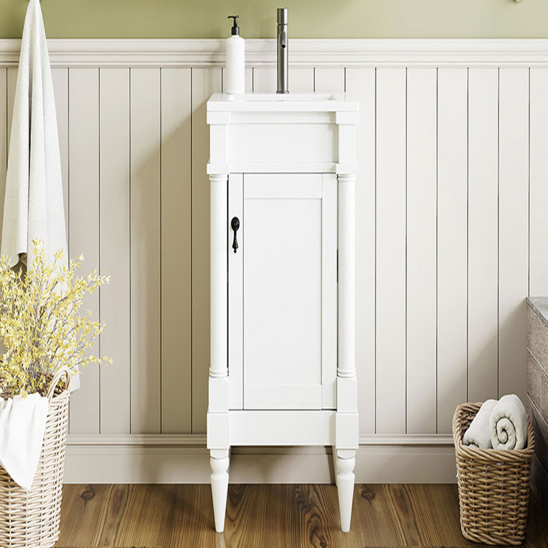 Compact And Stylish Bathroom Vanity With Practical Storage And Durable Construction, White