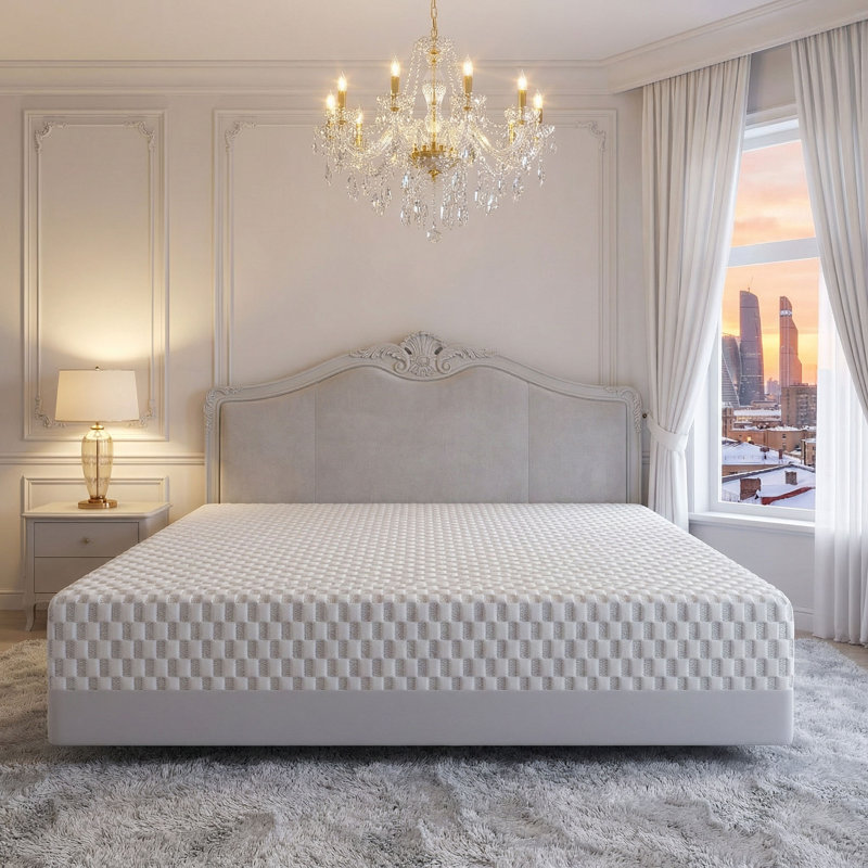 Super King Mattress, 12-inch Gel Memory Foam And Pocket Sprung Hybrid Mattress, 180x200x30cm 5-zone Targeted Support, Reinforced Edge Support, Luxury Medium Soft Breathable Bed In A Box