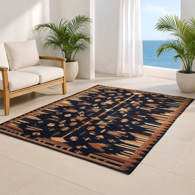Tapis turc intérieur et extérieur gris, Rectangle 9 pi x 12 pi