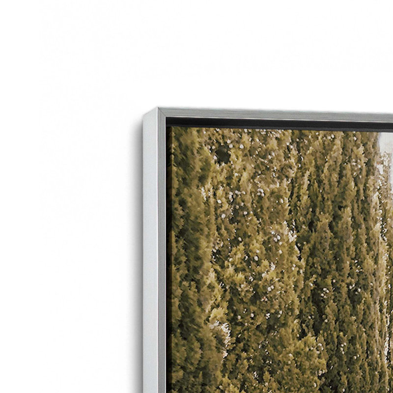 Impression sur toile roulée Tuscan Road Trip, H 12,75 po x l 8,75 po x P 1,75 po, Cadre flottant en chrome poli