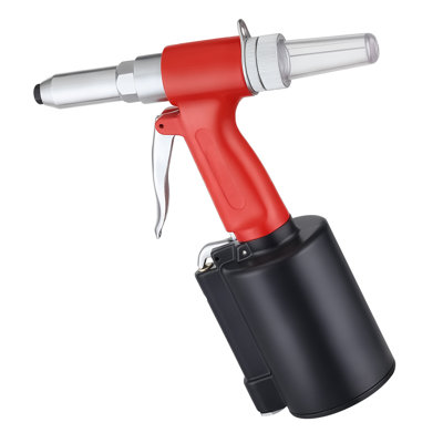 Pneumatic Rivet Gun Kit with 3/32", 1/8", 5/32", 3/16" Nosepieces, 2425 lbs Pulling Force, 3-Claw Grip, Air Riveter Tool for Automotive, Construction, and Industrial Applications