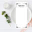 Ensemble de 52 cartes de menu de mariage imprimables noires pour imprimantes de bricolage