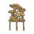 Mythra Golden Mushroom Medley Cast Iron 3 Prong Wall Hook