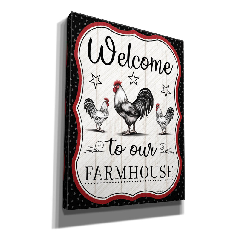 Toile épique «Welcome To Our Farmhouse» par Elizabeth Tyndall, 40 po x 54 po