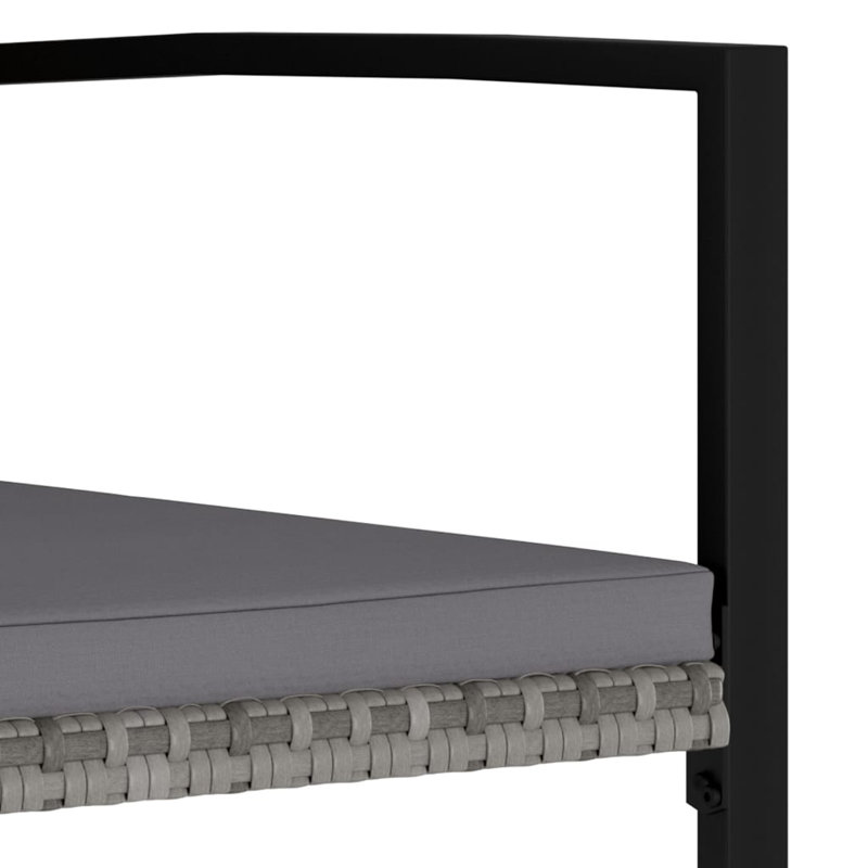 Ensemble repas pour 4 personnes avec coussins Square, gris, gris