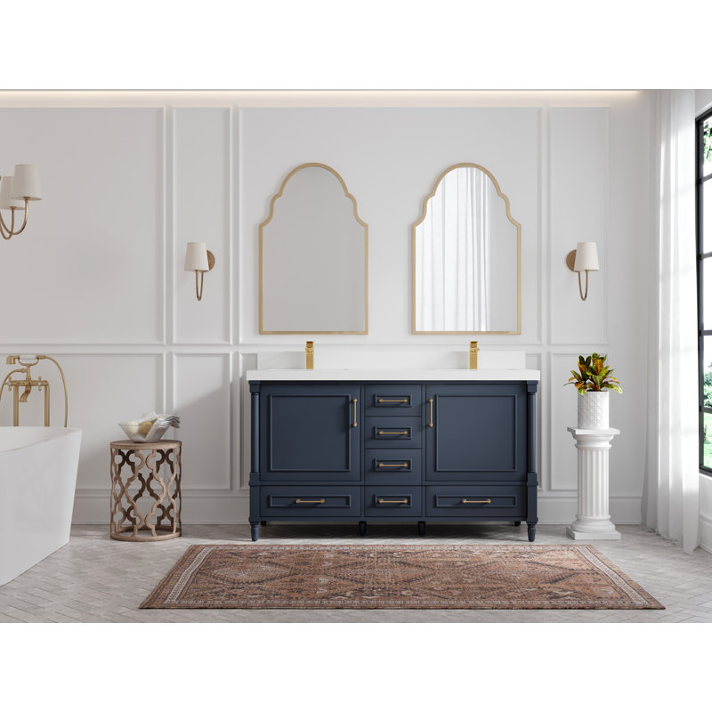 60 po X P 22 po D Meuble-lavabo double de salle de bain Hale, WWCL1545