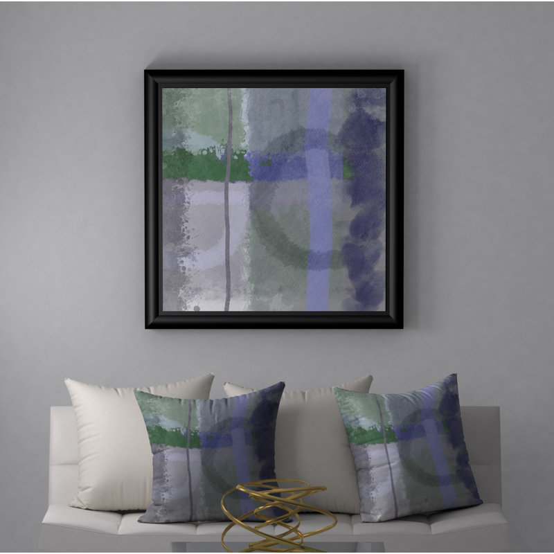 Abstract Throw Pillow, 18" H x 18" W