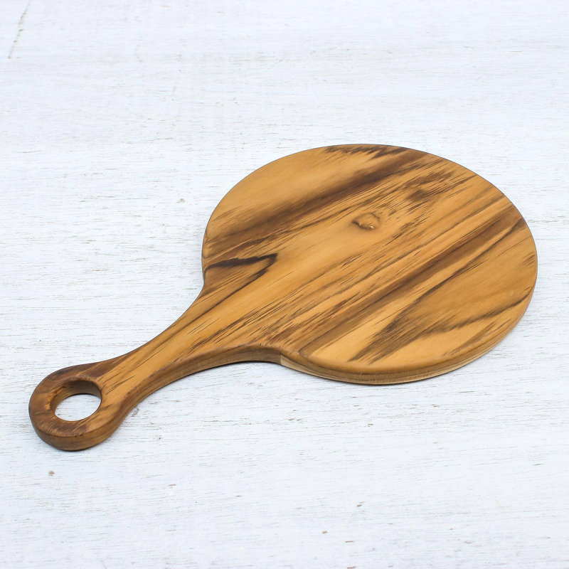 Teak Wood Cook with Passion Cutting Board