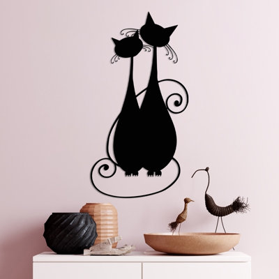 Elegant Black Metal Wall Accessory, 11.8 x 23.6 inches | 100% Metal Construction, Thickness: 0.06 inches | Perfect for Home Decor, Modern Aesthetic, Durable and Stylish Design