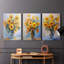 Floral Study Series CLVII - Ensemble de 3 toiles tendues avec châssis - Prêt à être accroché-107311259