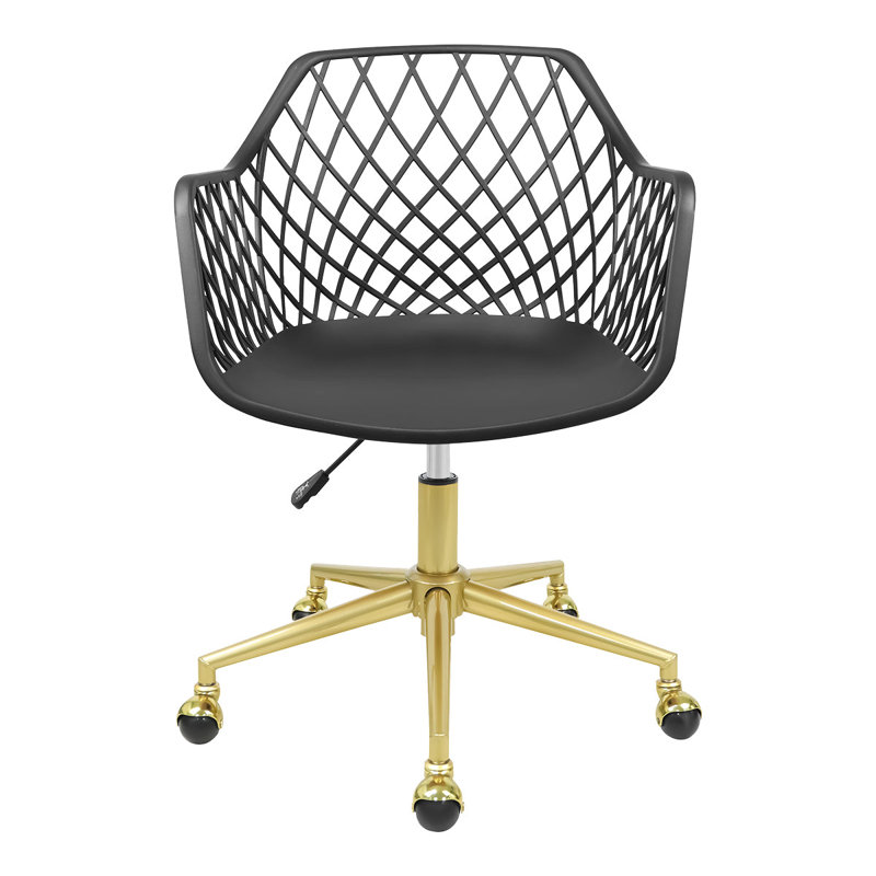 Fauteuil de coiffeuse moderne Robin, Acrylique noir