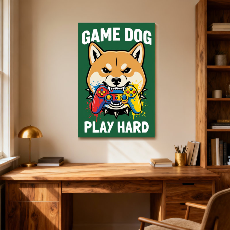 Jeu d'animaux avec chien, H 24 po x l 16 po