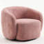 Fauteuil demi-tonneau pivotant rembourré Munehito-986386219