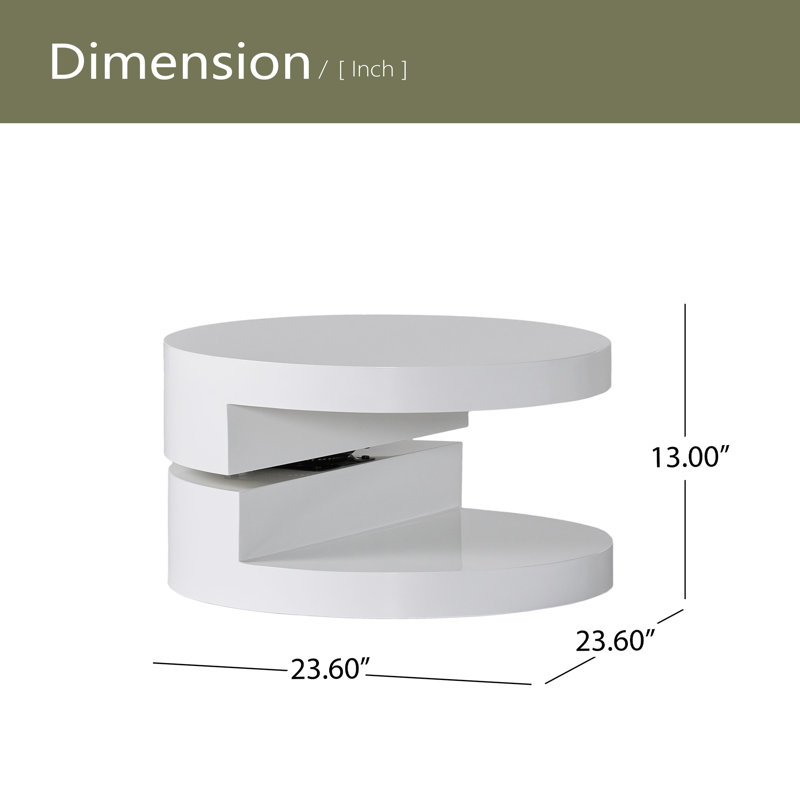 Table basse rotative moderne