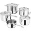 Stellar 7000, 5 Piece Stainless Steel Saucepan Set, 14cm milk pan, 16/18/20cm saucepans, 24cm stockpot