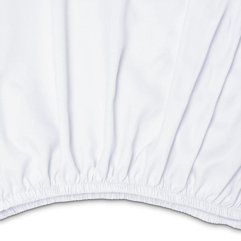 Microfiber Brushed Fitted Sheet, Single (3'), White