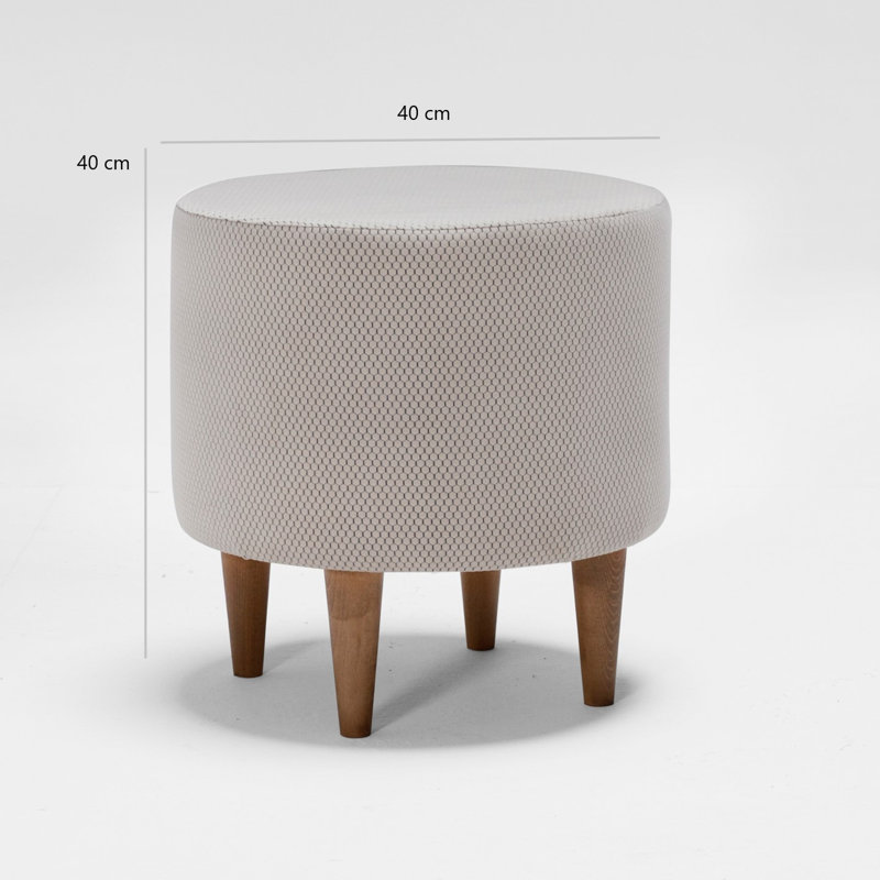 Repose-pieds Harlequin, 100 % polyester crème
