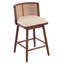 Ensemble de 4 tabourets de bar en bois Talia