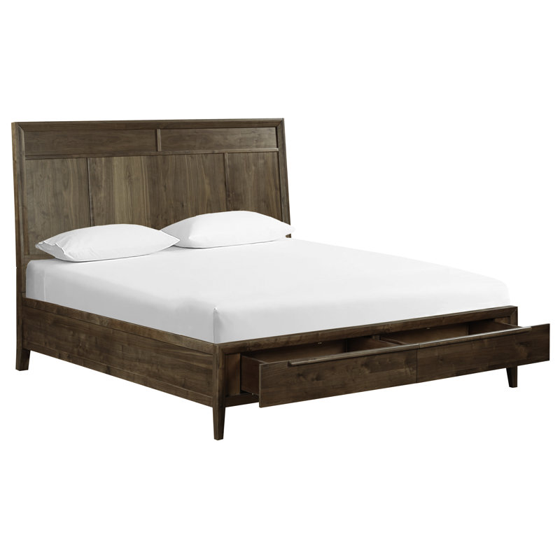 Ensemble de chambre à coucher 3 pièces pour grand lit en noyer Ralston