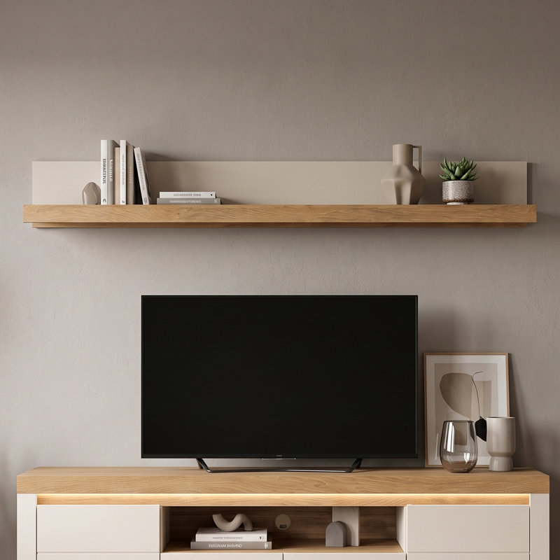 Plywood / Laminate Board Floating Shelf, 28 cm H x 194 cm L x 24.8 cm D