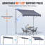 Manual Retractable Awning, 78" Outdoor Retractable Patio Awning Sunshade Shelter-112450121