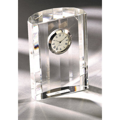 Horloge de table analogique en transparent
