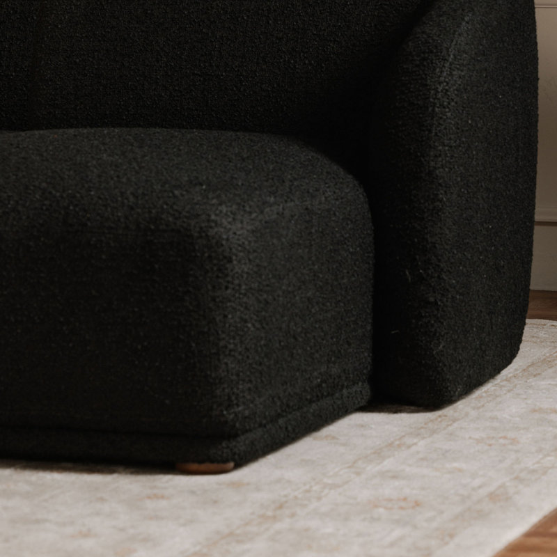 Faye 2 - Piece Chaise Sectional, Right Hand Facing, Camel Faux Mohair