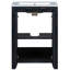 Ensemble de meuble-lavabo de 48 po de style rétro avec deux meubles-lavabos séparés (double), deux lavabos en céramique, une tablette de rangement et des portes à fermeture en douceur