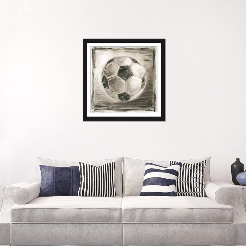 « varsity iv », impression sur toile, H 24 po x l 24 po x P 1 po, Papier d'art encadré noir, Blanc