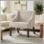 Fauteuil d'appoint moderne rembourré avec pieds en bois-131260918