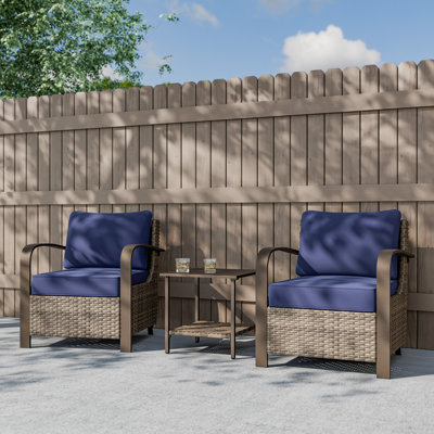 2 - Person Outdoor Patio Lounge Chairs Seating Group with Cushions