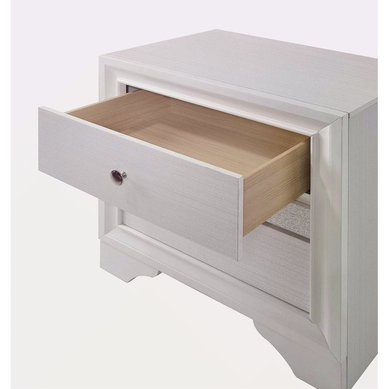 Table de chevet contemporaine 1Pc, Blanc