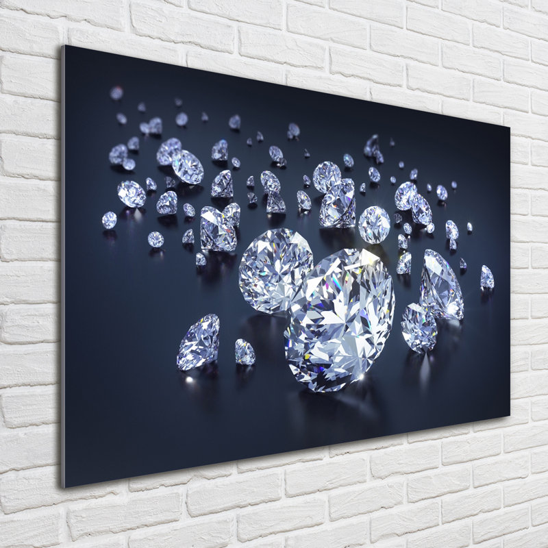 Diamonds - No Frame Print on Glass