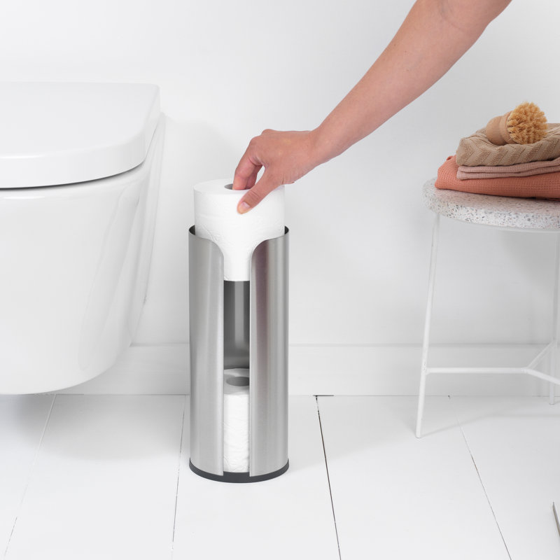 Brabantia Renew Toilet Roll Dispenser, Matt Steel