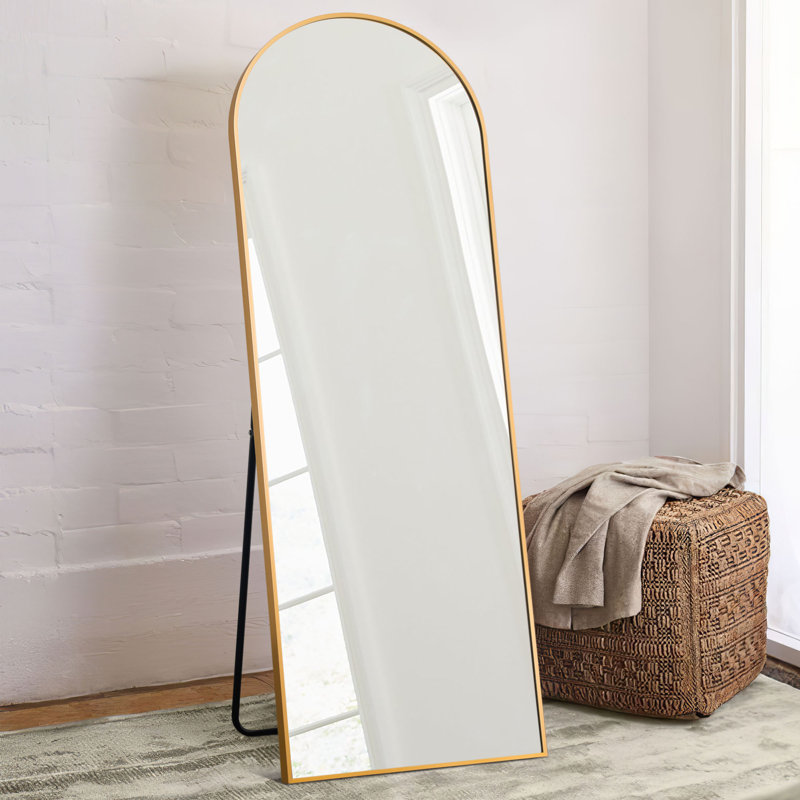 Calliegh Metal Flat Mirror, 64" x 21", Gold