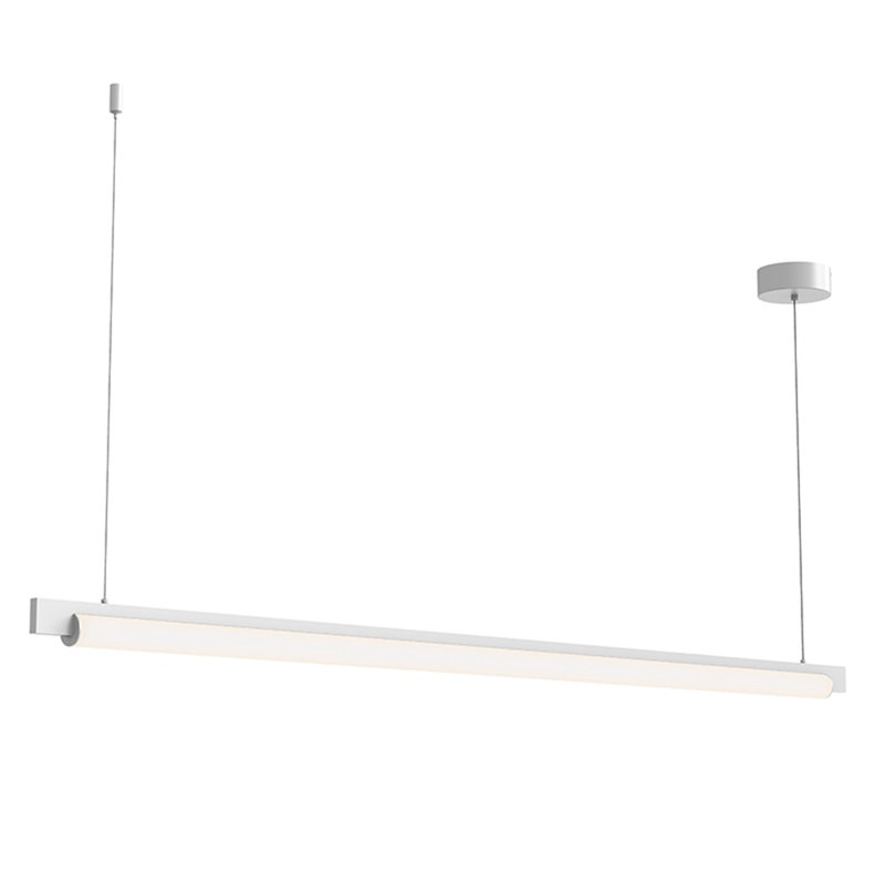 Luminaire suspendu linéaire unique à 1 lumière Keel ™, Blanc satiné, 3000 K