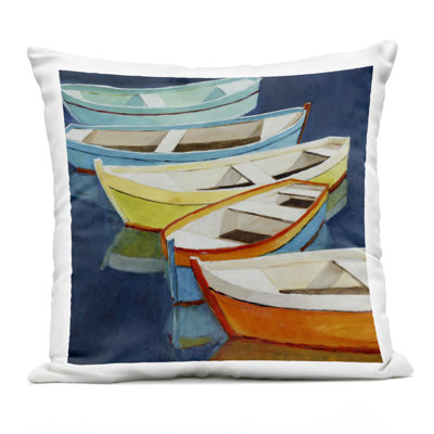 Coussin d'extérieur Serene Rowufs in Summer, par Lorenzo Collective, 18 x 7 x 18