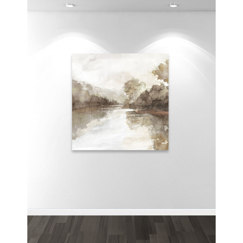 «Fall Nature Print» par Eva Watts, Sans cadre, l 36 po x H 36 po, Wrapped Canvas