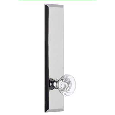 Grand Grand Fifth Avenue, grande plaque avec bouton de porte en cristal Bordeaux